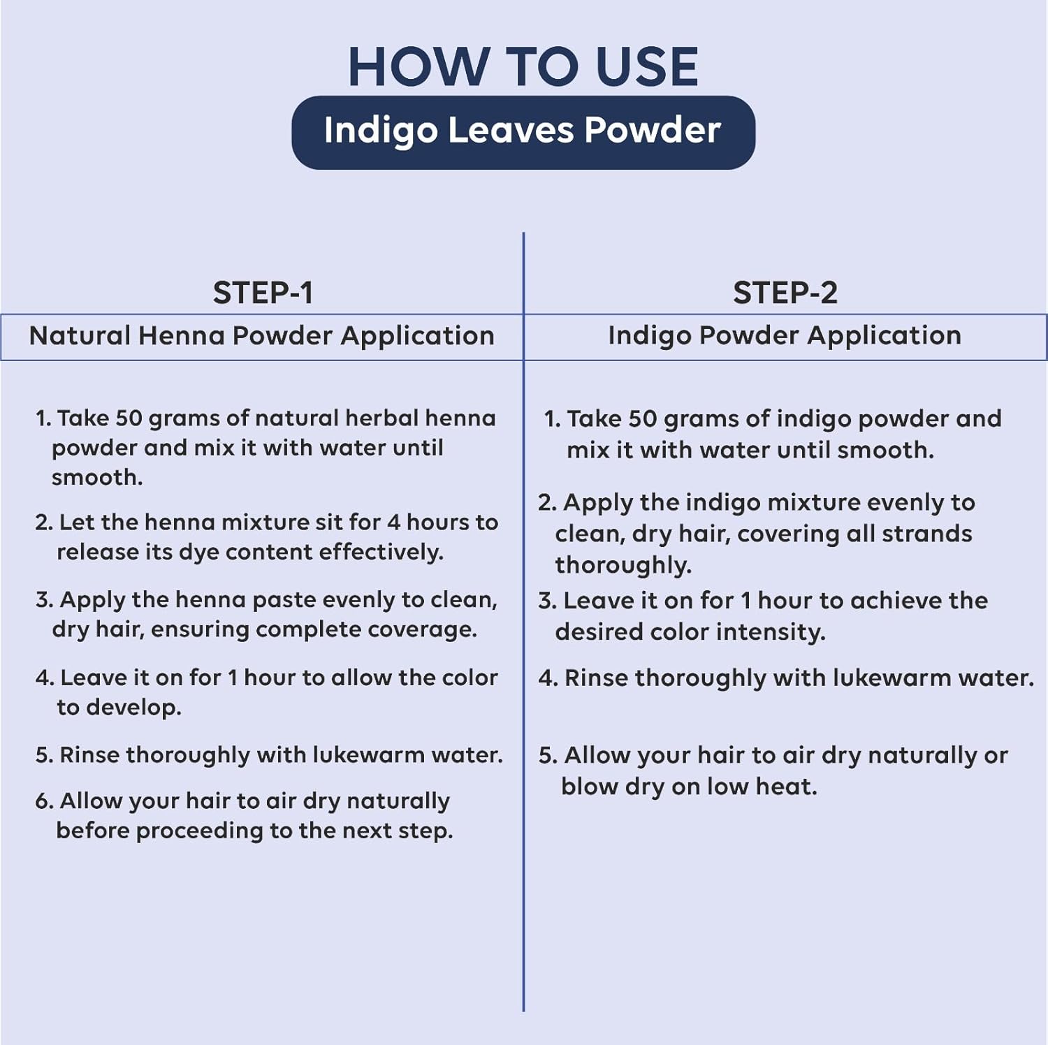 Brown Henna & Indigo Powder for 100% Natural Hair Dye - 100gms