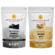 Activated Charcoal and Multani Mitti Powder for Face Pack - 100gms Each
