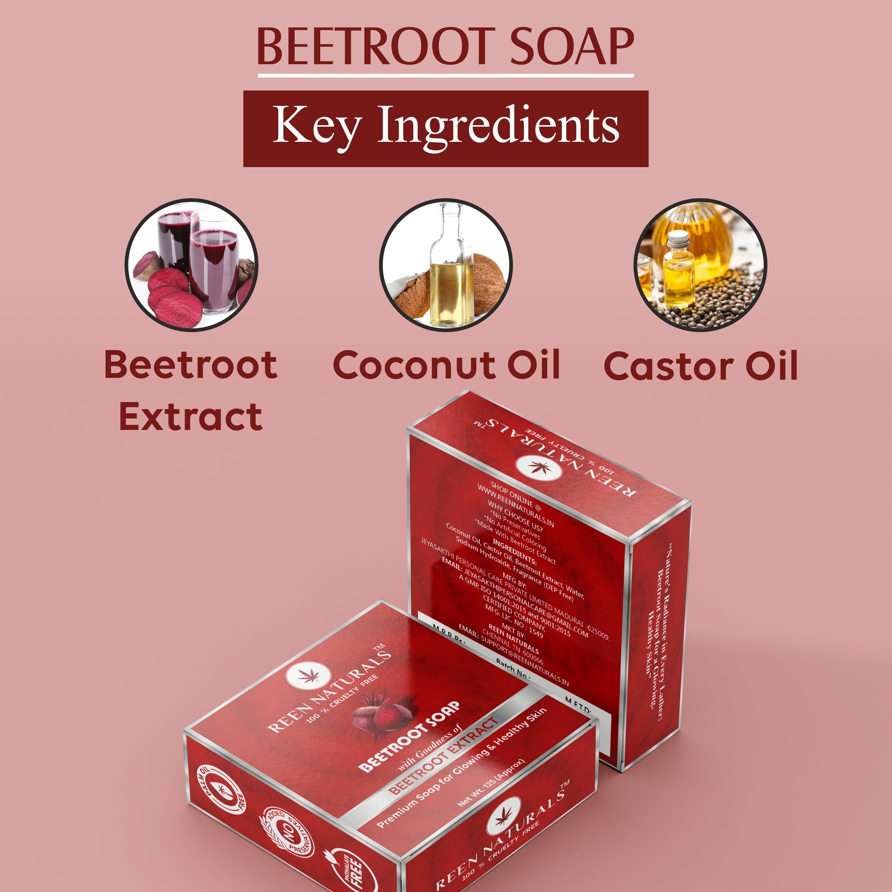 ABC + BEETROOT SOAP - 125 gms each