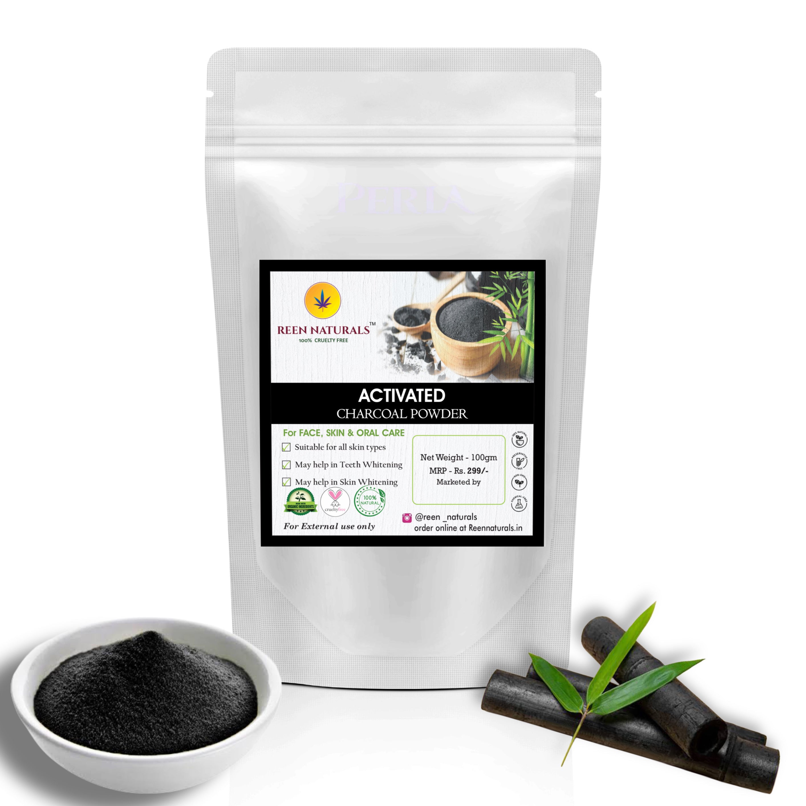 OL - Bamboo Activated Charcoal Powder 100gm Pack