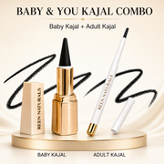 KAJAL COMBO – Baby Kajal + Adult Kajal Stick | Traditional Lamp Black Baby Kajal & Everyday Eye Makeup Duo