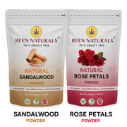 COMBO - Rose Petal + Sandalwood Powder for face pack - 100gm each