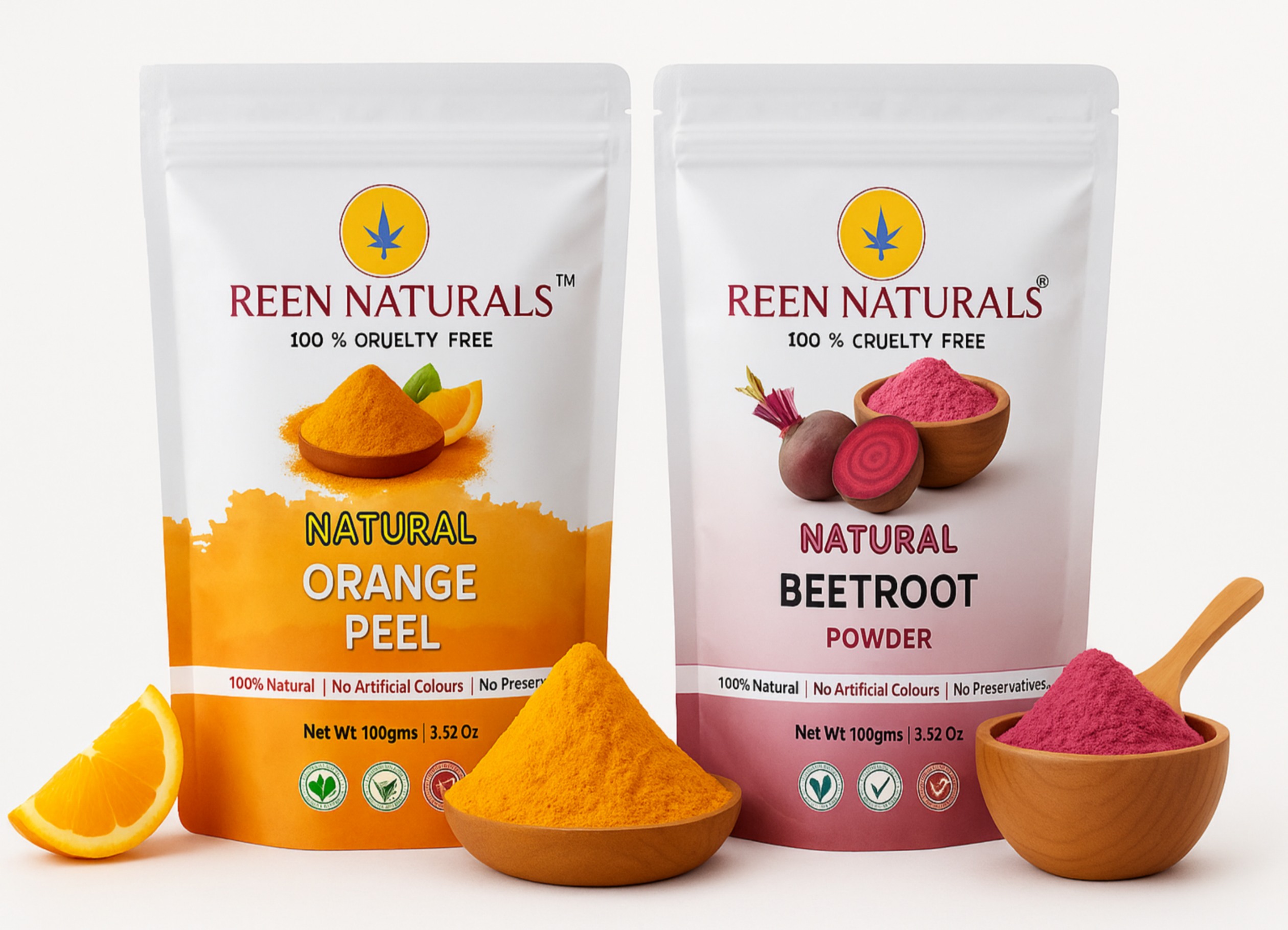 Orange Peel & Beetroot Powder Combo - 100gms Each