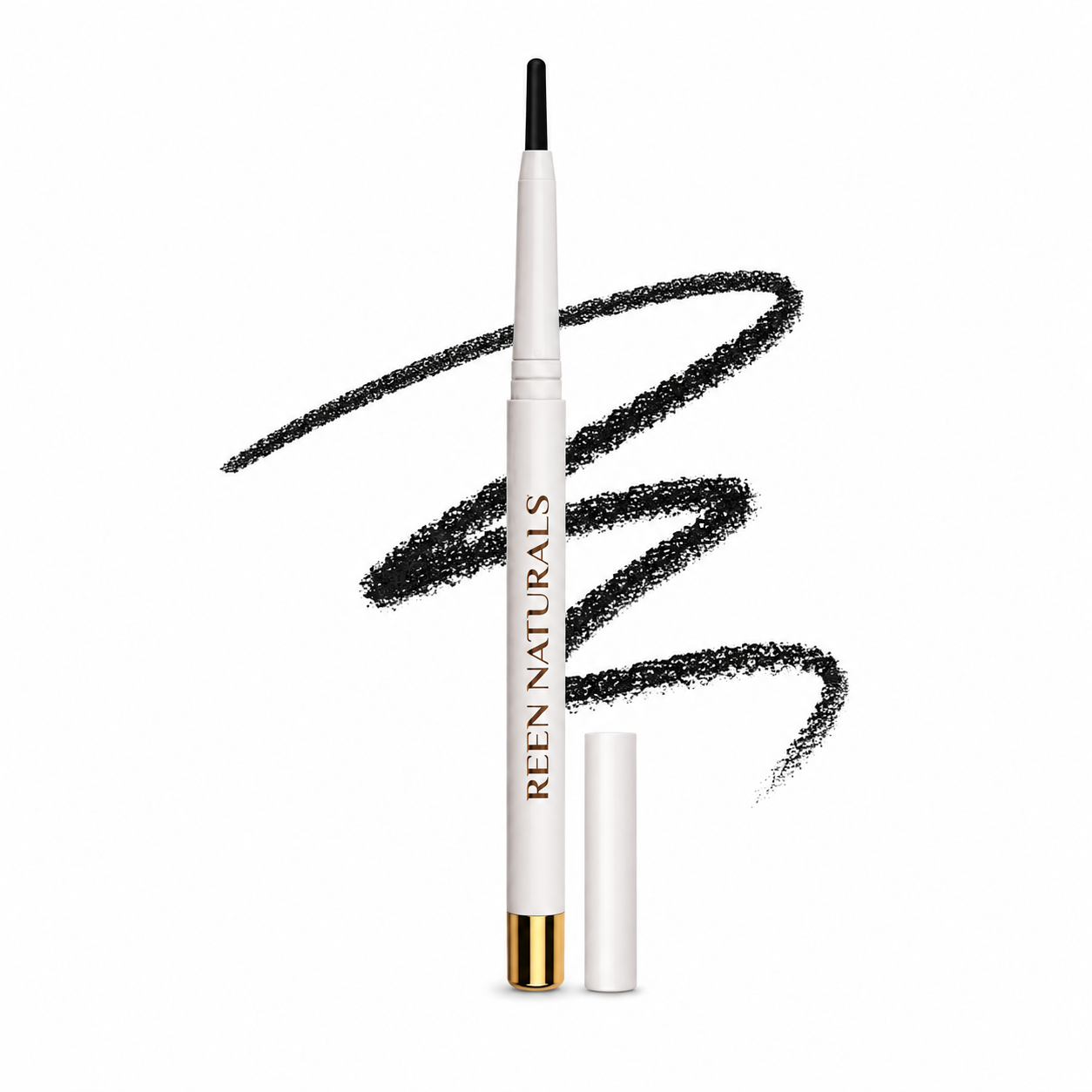 REEN NATURALS Kajal Stick | 100% Natural Ayurvedic & Herbal | Traditional Lamp Black Method | Gentle & Chemical-Free | Eye Kajal | Eyeliner & Eyebrow | Water-Proof and Smudge Proof