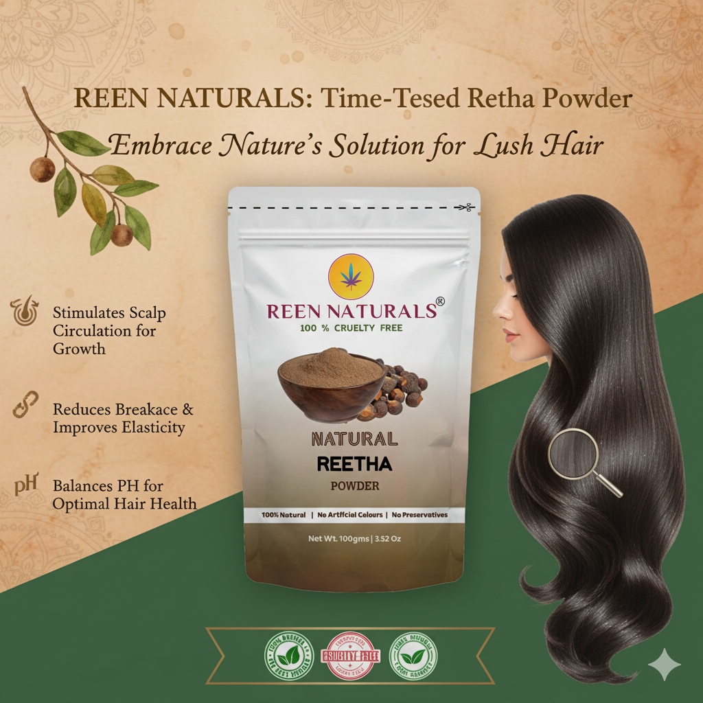 TRIO COMBO - Shikakai, Amla, Reetha Powder Hair Care - 100 grams Each