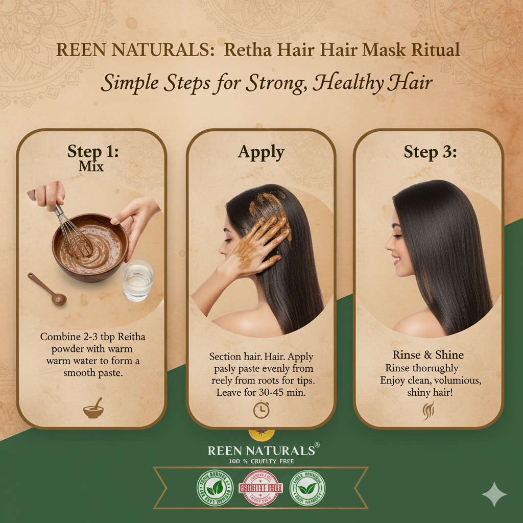 Reetha (Aritha, Soap Nut) Powder for Hair Care - 100gms