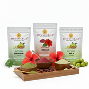 HAIR GROWTH COMBO - Bhringraj , Hibisus and Amla Powder - 100gms Each (NEW)