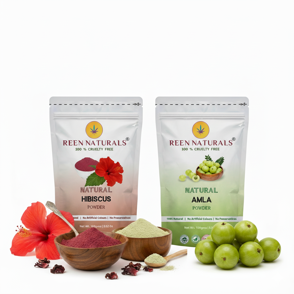 COMBO - Hibiscus and Amla Powder for Hair Care - 100gm Each