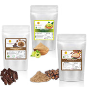 TRIO COMBO - Shikakai, Amla, Reetha Powder Hair Care - 100 grams Each