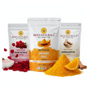 Glow Trio: Rose Petals, Orange Peel, & Sandalwood Powder Combo for Radiant Skin