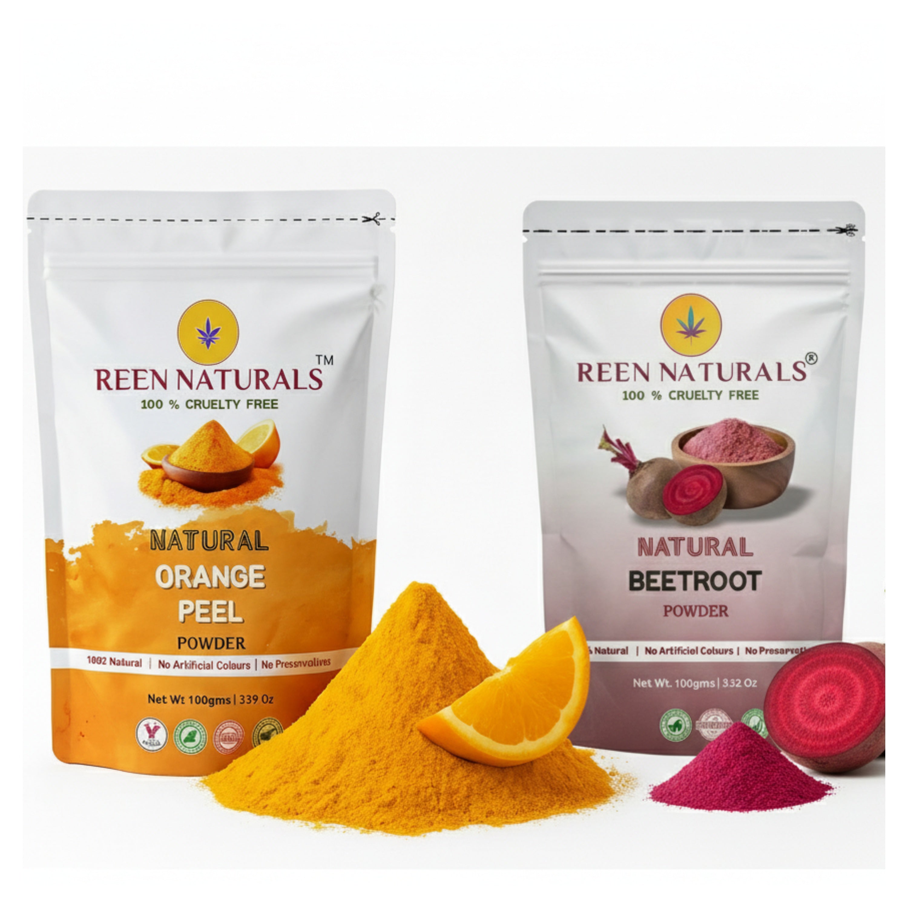 Orange Peel & Beetroot Powder Combo - 100gms Each