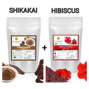 COMBO - Shikakai and Hibiscus Powder for Hair Care - 100gm Each