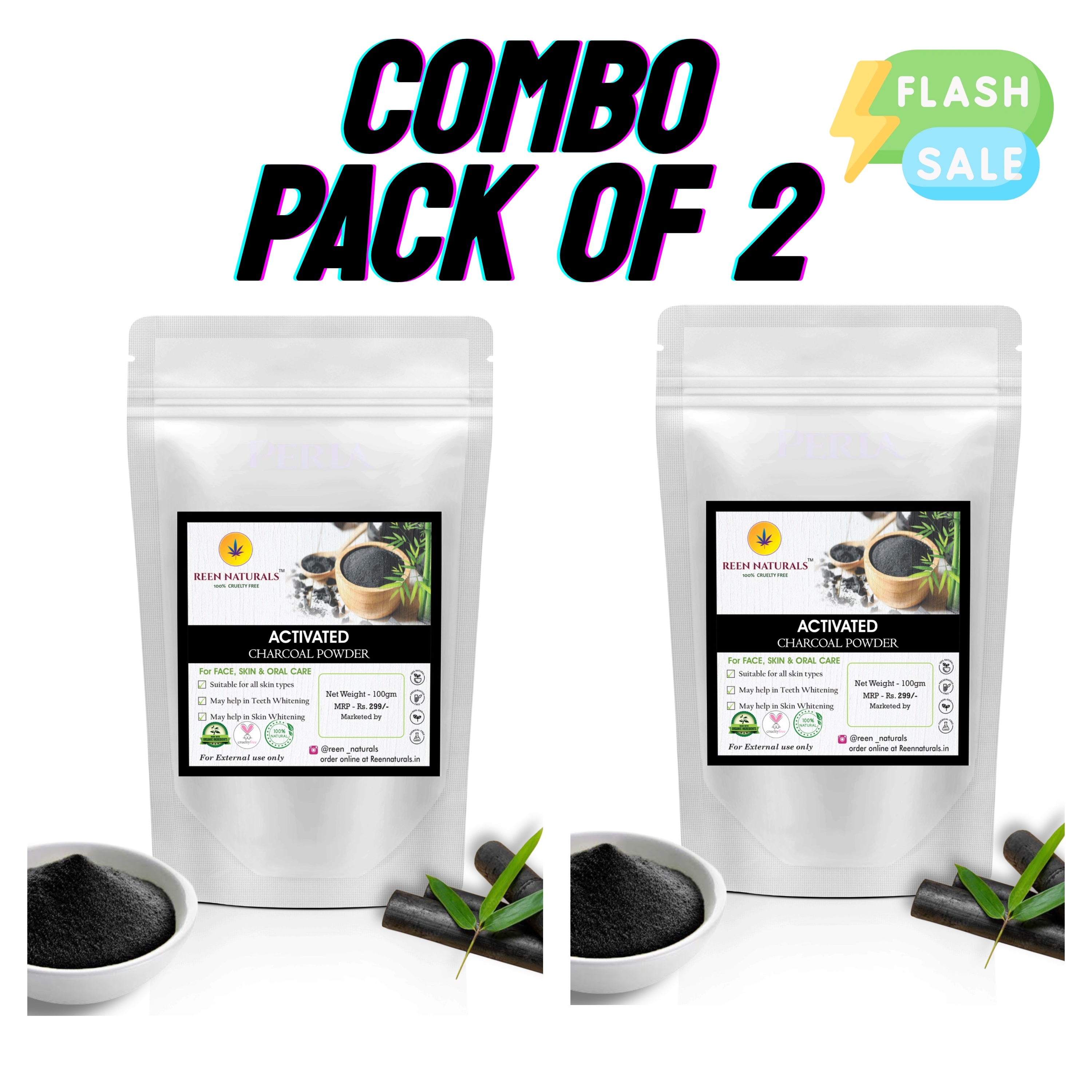 OL CHARCOAL COMBO (Pack of 2 X 100g)
