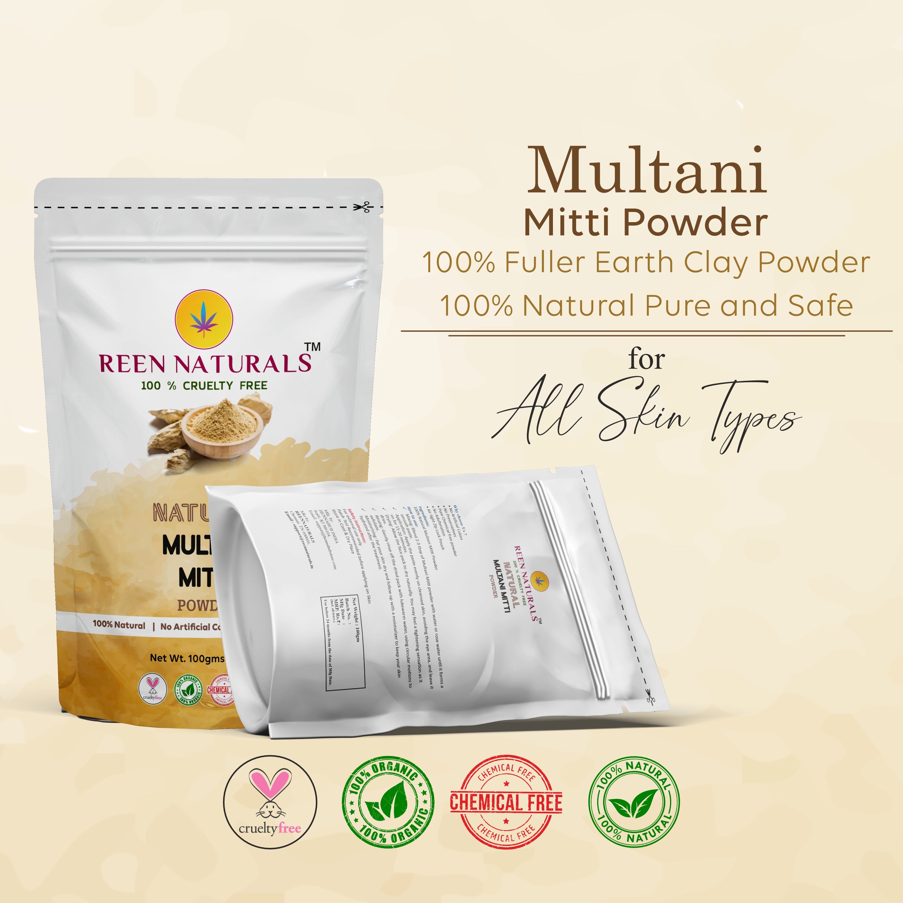 Natural Glow Face Mask Combo: Beetroot & Multani Mitti Powder