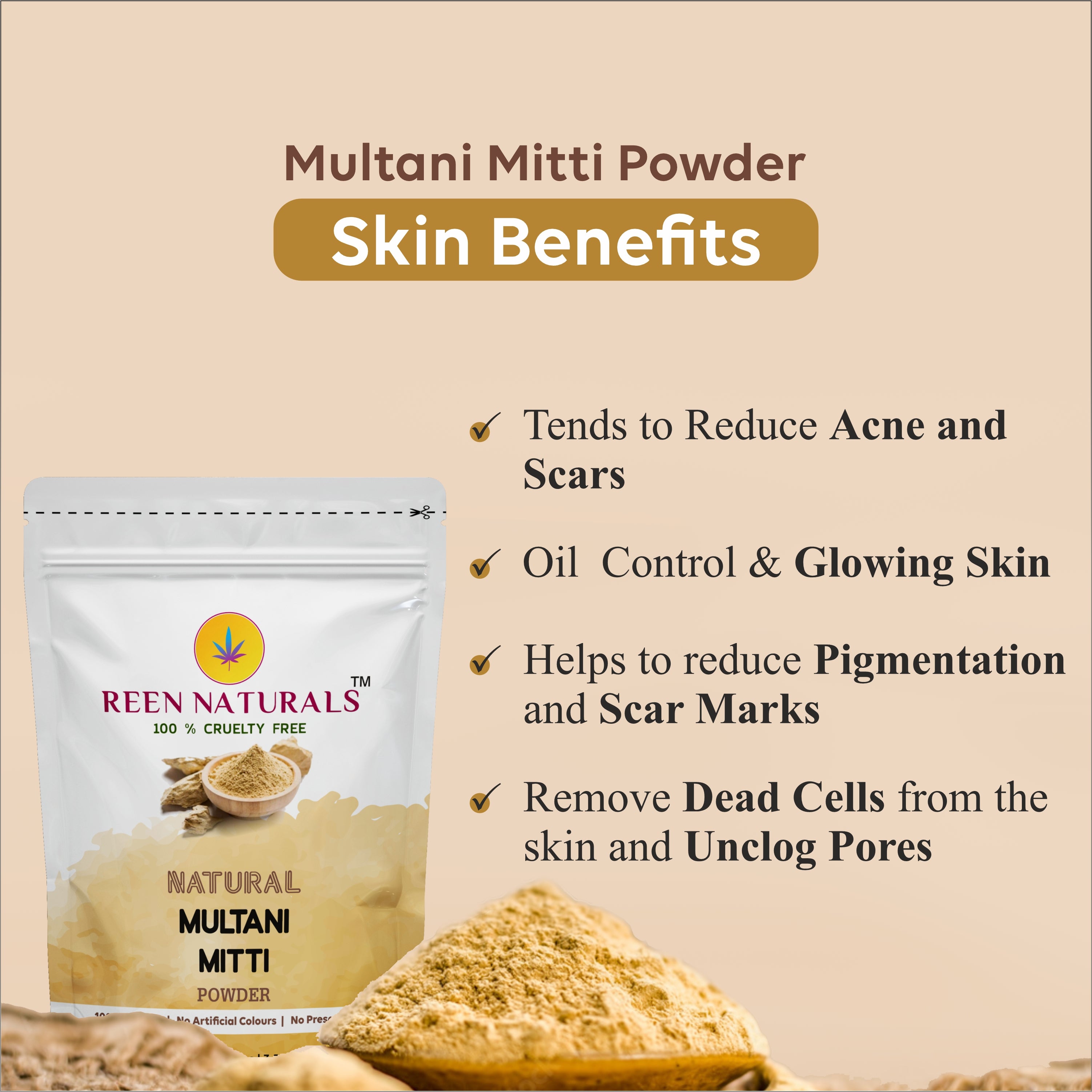 Natural Glow Face Mask Combo: Beetroot & Multani Mitti Powder