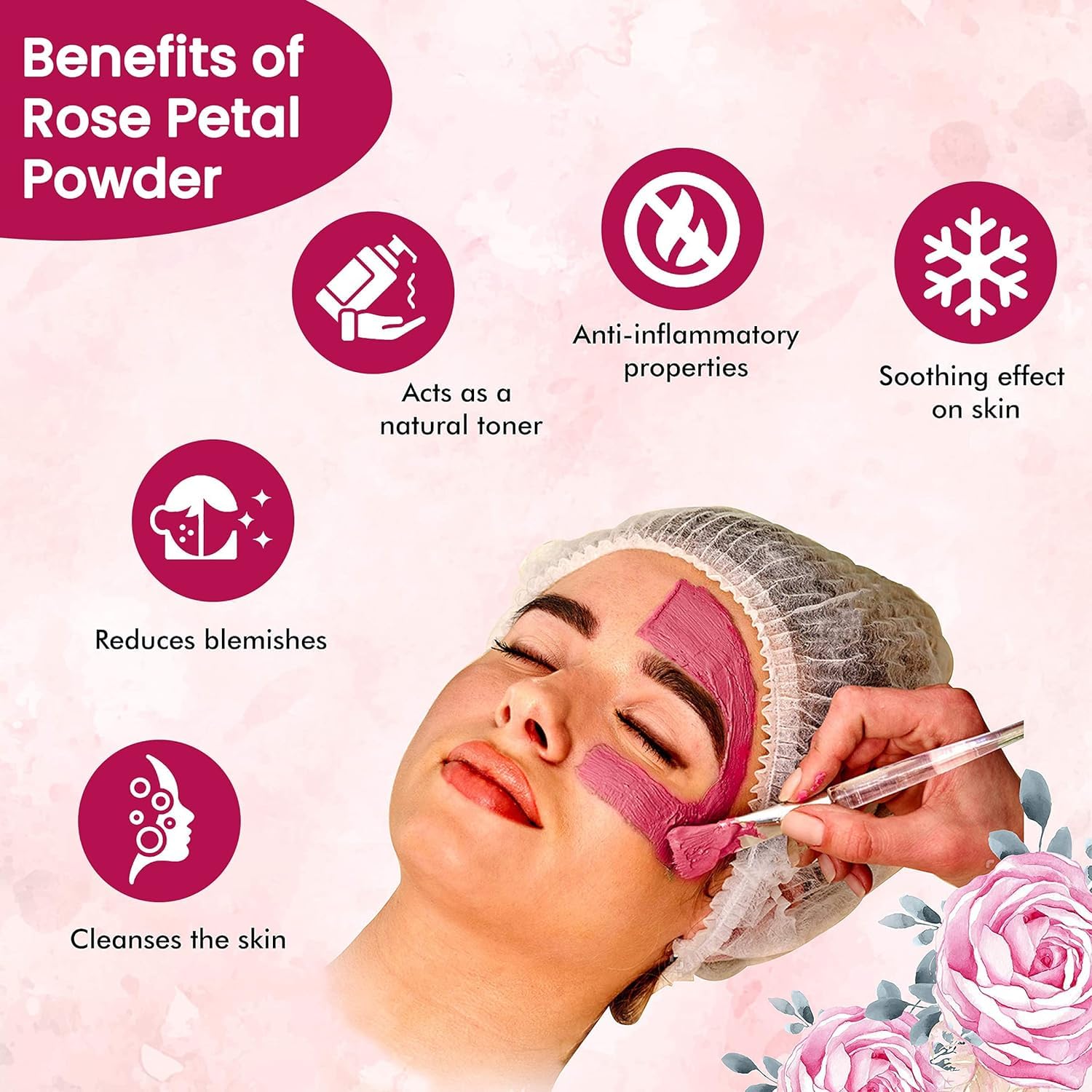 Rose Petal Powder for Glowing Skin – 100g