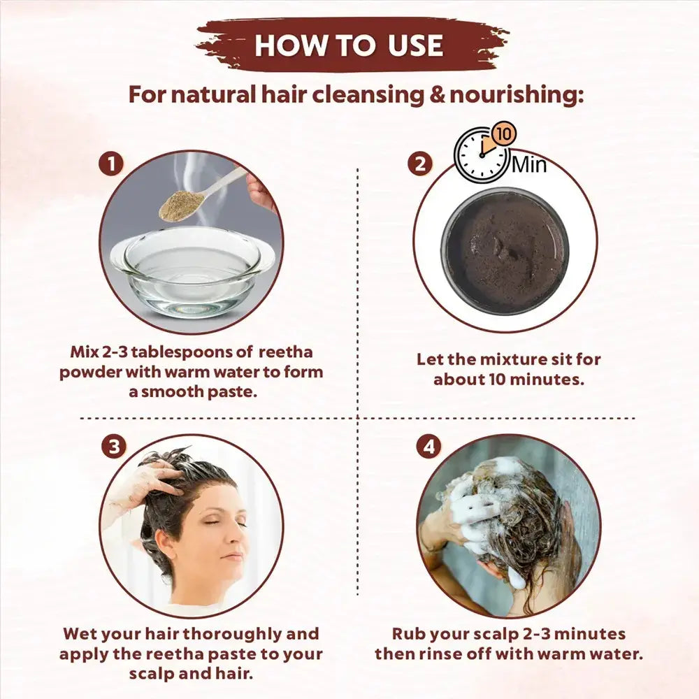 Reetha (Aritha, Soap Nut) Powder for Hair Care - 100gms