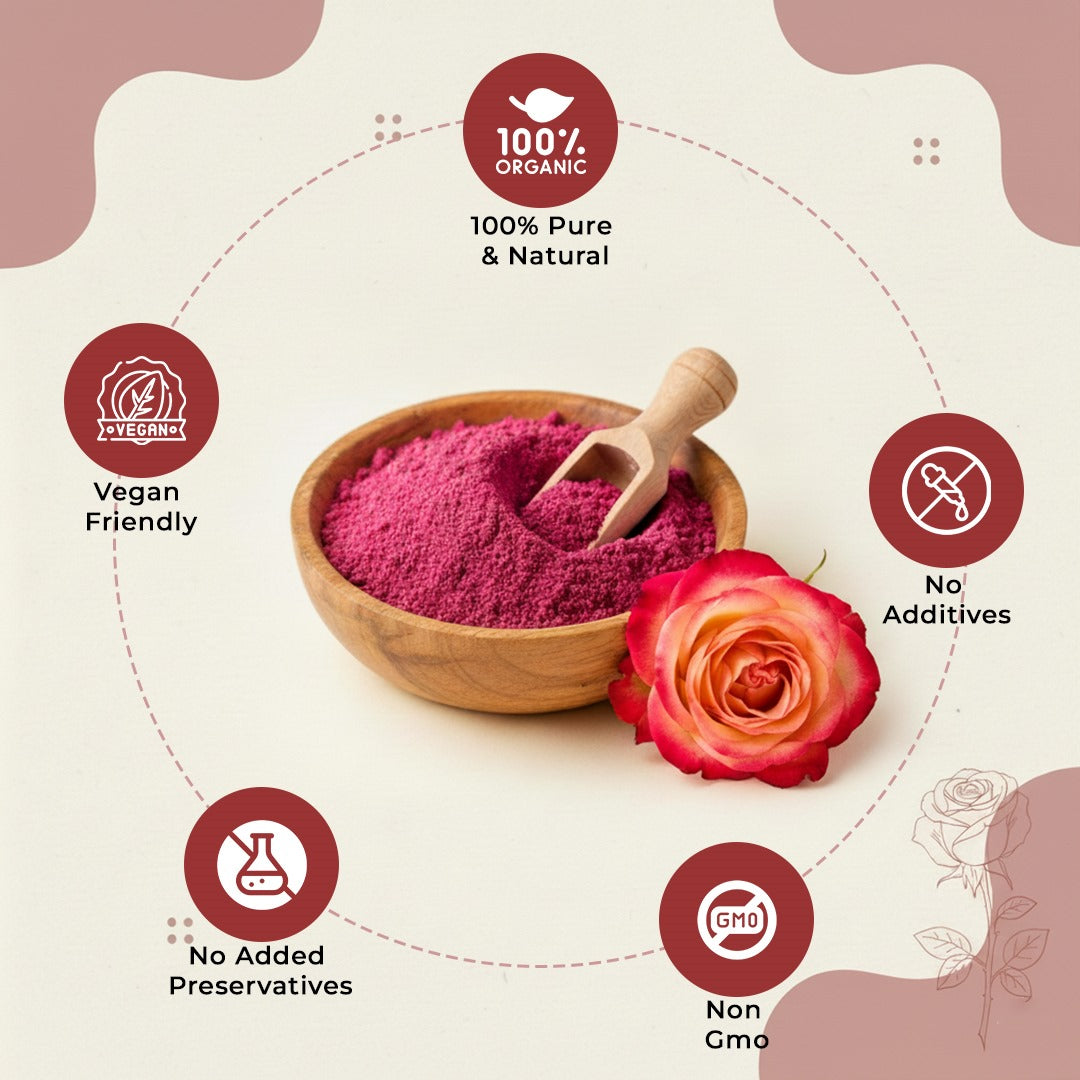 Rose Petal Powder for Glowing Skin – 100g (NEW)