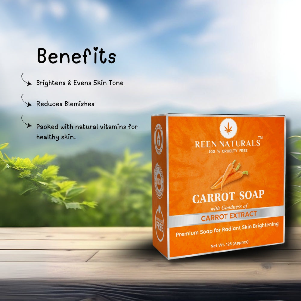 Soap Combo (4-in-1) – ABC, Carrot, Beetroot & Charcoal soap – Reen