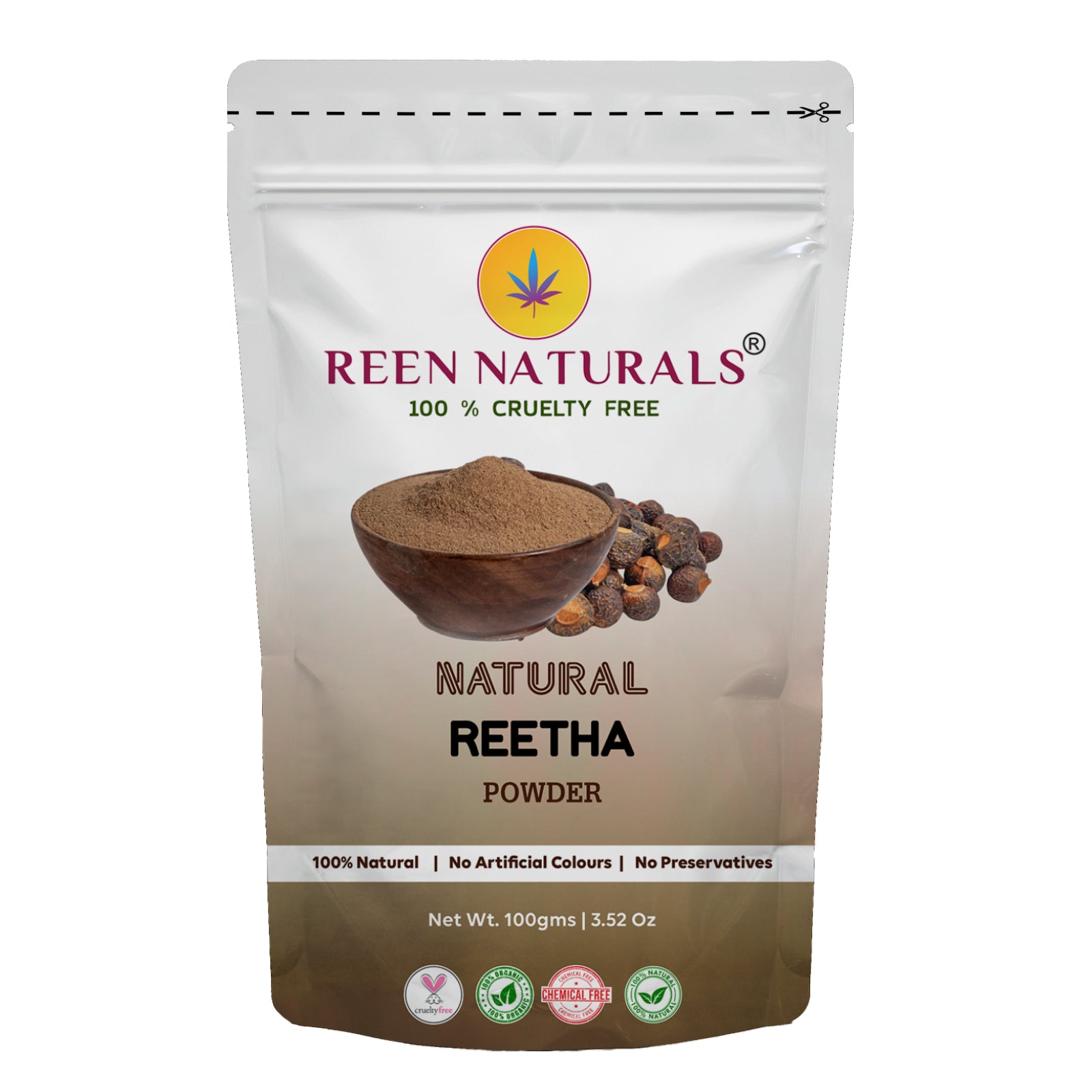 Reetha (Aritha, Soap Nut) Powder for Hair Care - 100gms