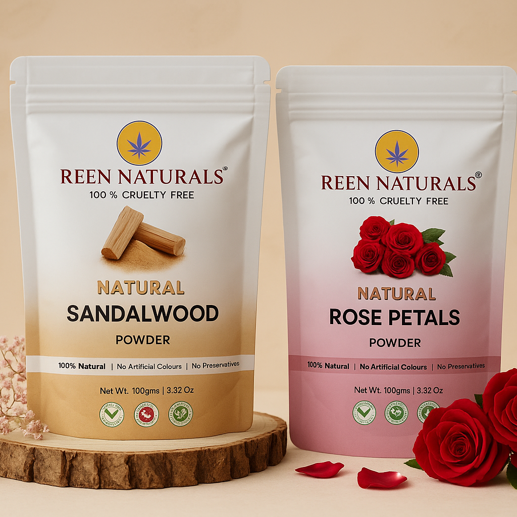 Sandalwood Powder & Rose Petals Powder Combo - 100gms Each
